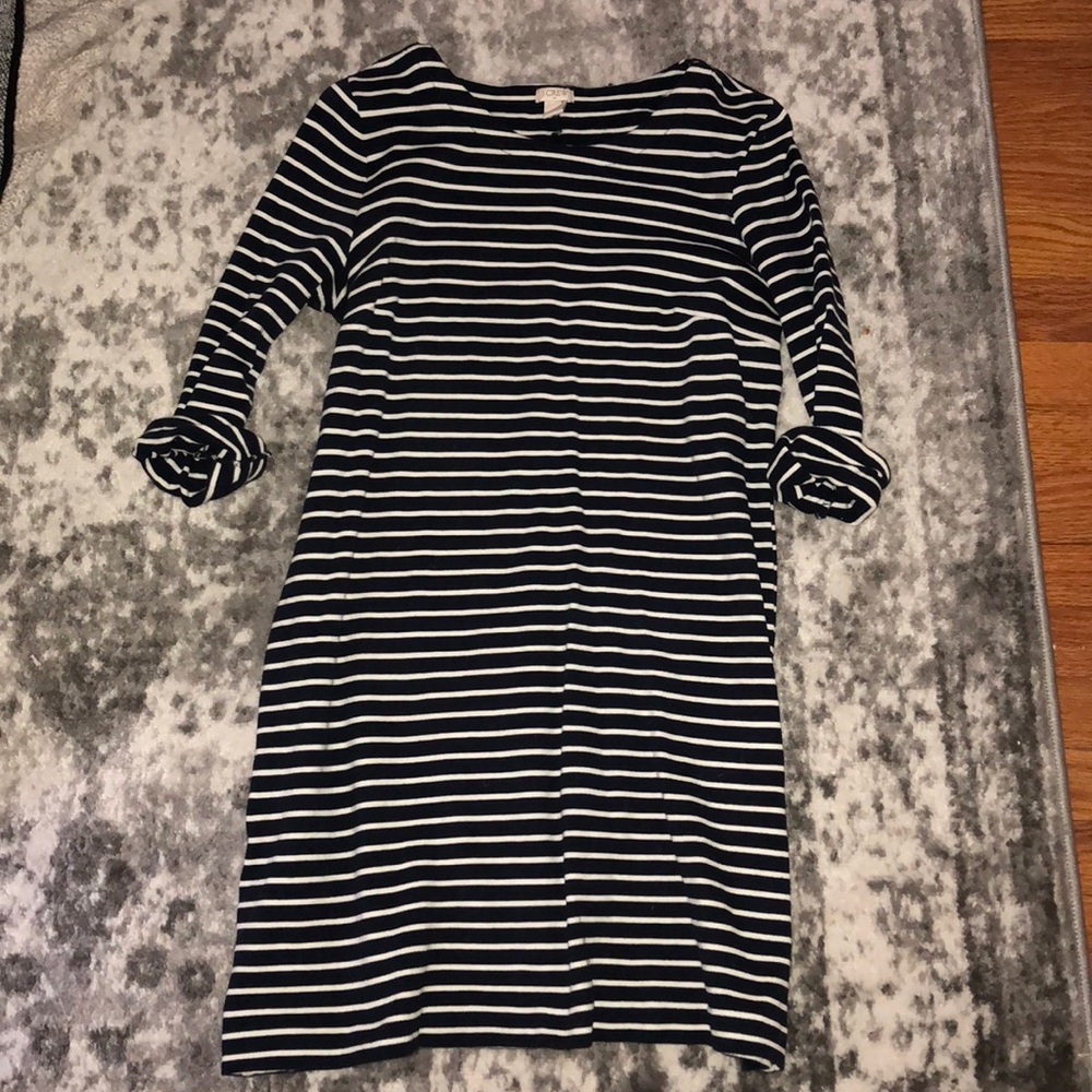 JCrew Navy Striped Shift Dress - NWOT